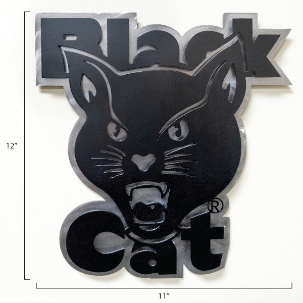 Black Cat® Logo Metal Sign