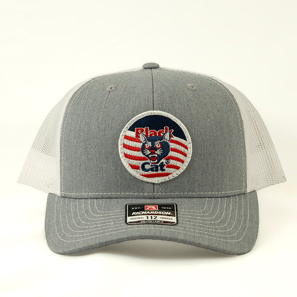 Black Cat® Logo Patriotic Richardson 112 Hat