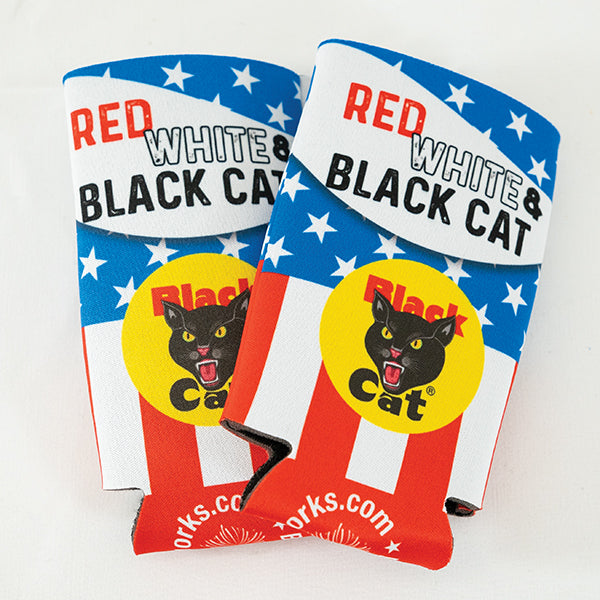 Black Cat® Patriotic Slim Can Cooler (Set of 2)