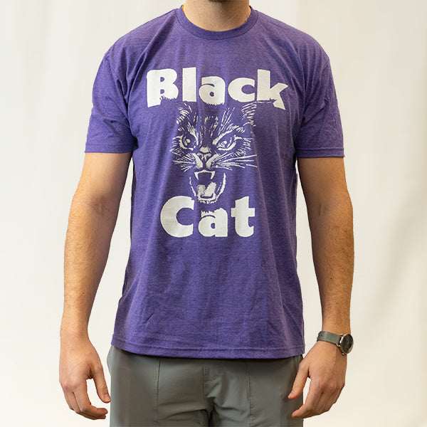 Black Cat® Heather Purple Retro T-Shirt