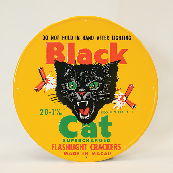 Black Cat® Scratchy Cat Logo Aluminum Tacker Sign