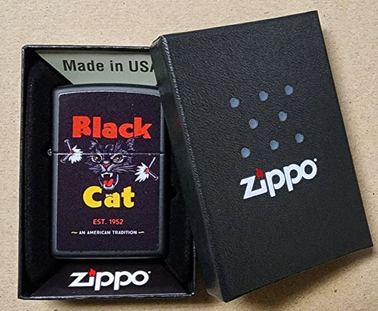 Black Cat Zippo-Black