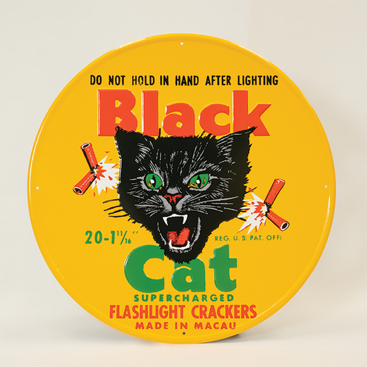 Black Cat® Scratchy Cat Logo Aluminum Tacker Sign