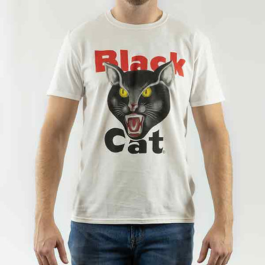 Black Cat® White Logo T-Shirt